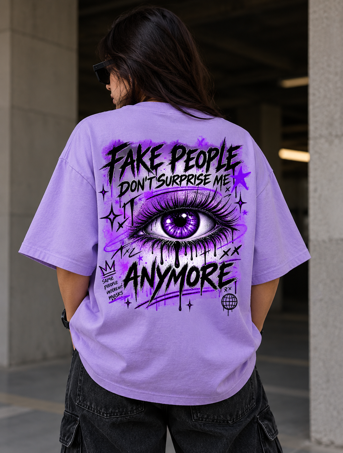 Fake People Don't Surprise Me Oversized T-Shirt