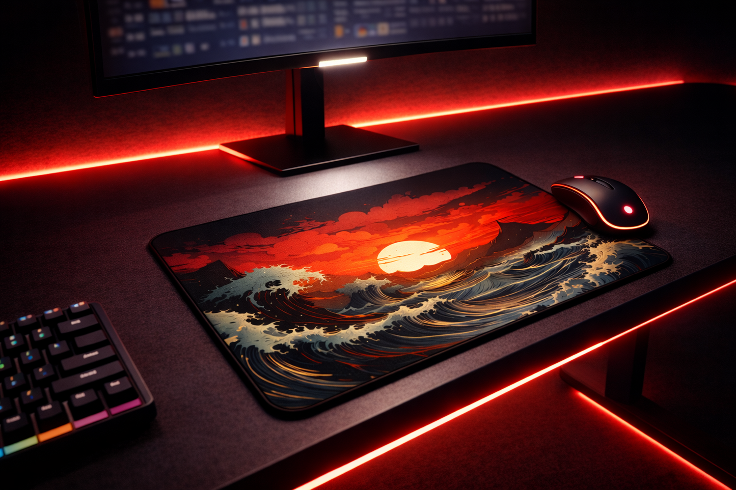 Sunfall Waves Mousepad