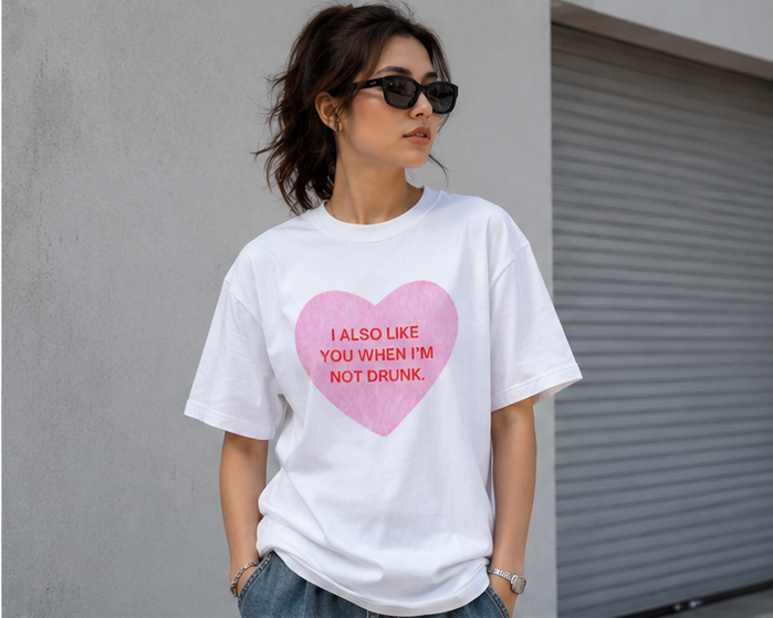 I Also Like You When I Am Not Drunk Oversized T-Shirt